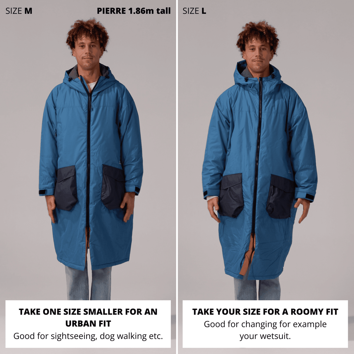 VOITED 2nd Edition Outdoor Changing Robe & Drycoat for Surfing, Camping, Vanlife & Wild Swimming - Ocean Navy Changewear VOITED