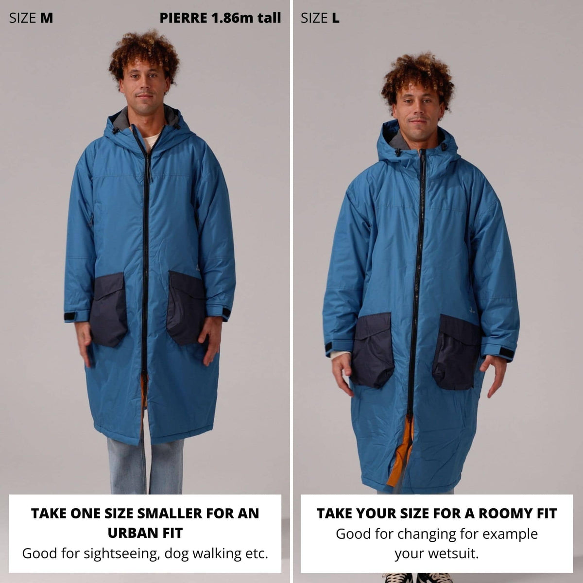 VOITED Original Outdoor Changing Robe & Drycoat for Surfing, Camping, Vanlife & Wild Swimming - Ocean Navy Changewear VOITED