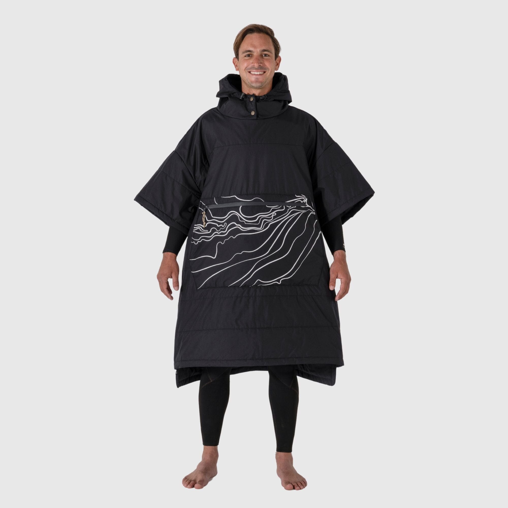 VOITED Outdoor Poncho for Surfing, Camping, Vanlife, Sailing & Wild  Swimming - Apex black