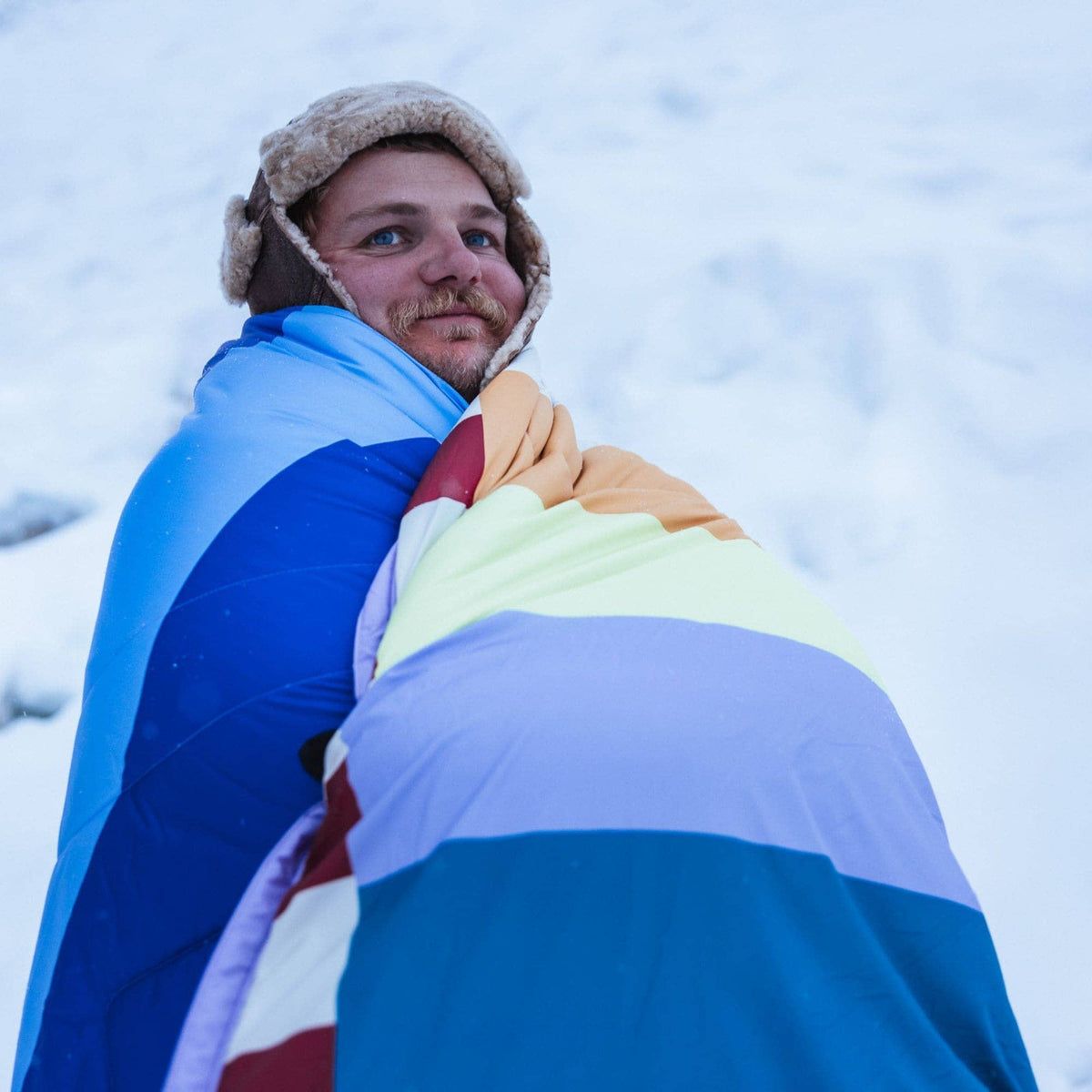 VOITED Fleece Outdoor Camping Blanket - Moon River Blankets VOITED