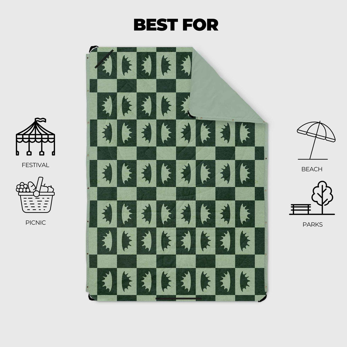 VOITED Compact Picnic & Beach Blanket - Cameo Blankets VOITED