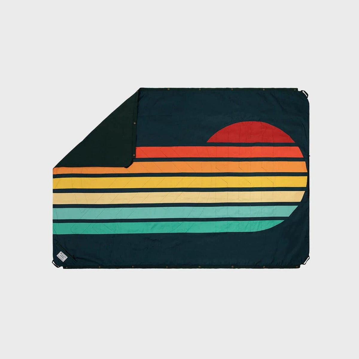 VOITED Compact Picnic & Beach Blanket - Sunrays / Green Gabels Blankets VOITED