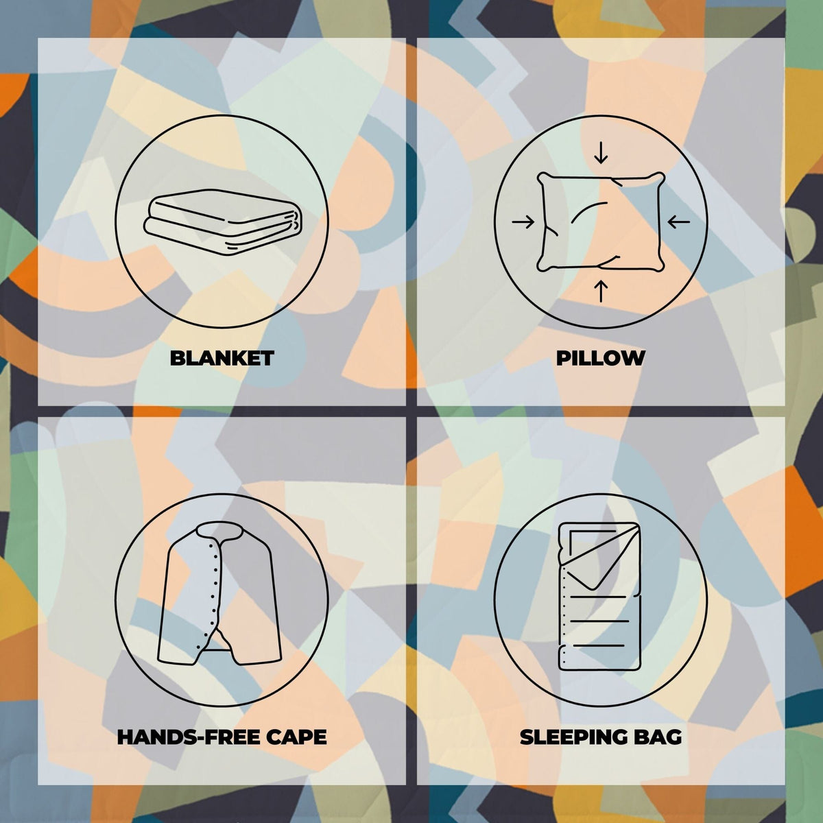 VOITED Recycled Ripstop Outdoor Camping Blanket - Farmers Market/Graphite Blankets VOITED