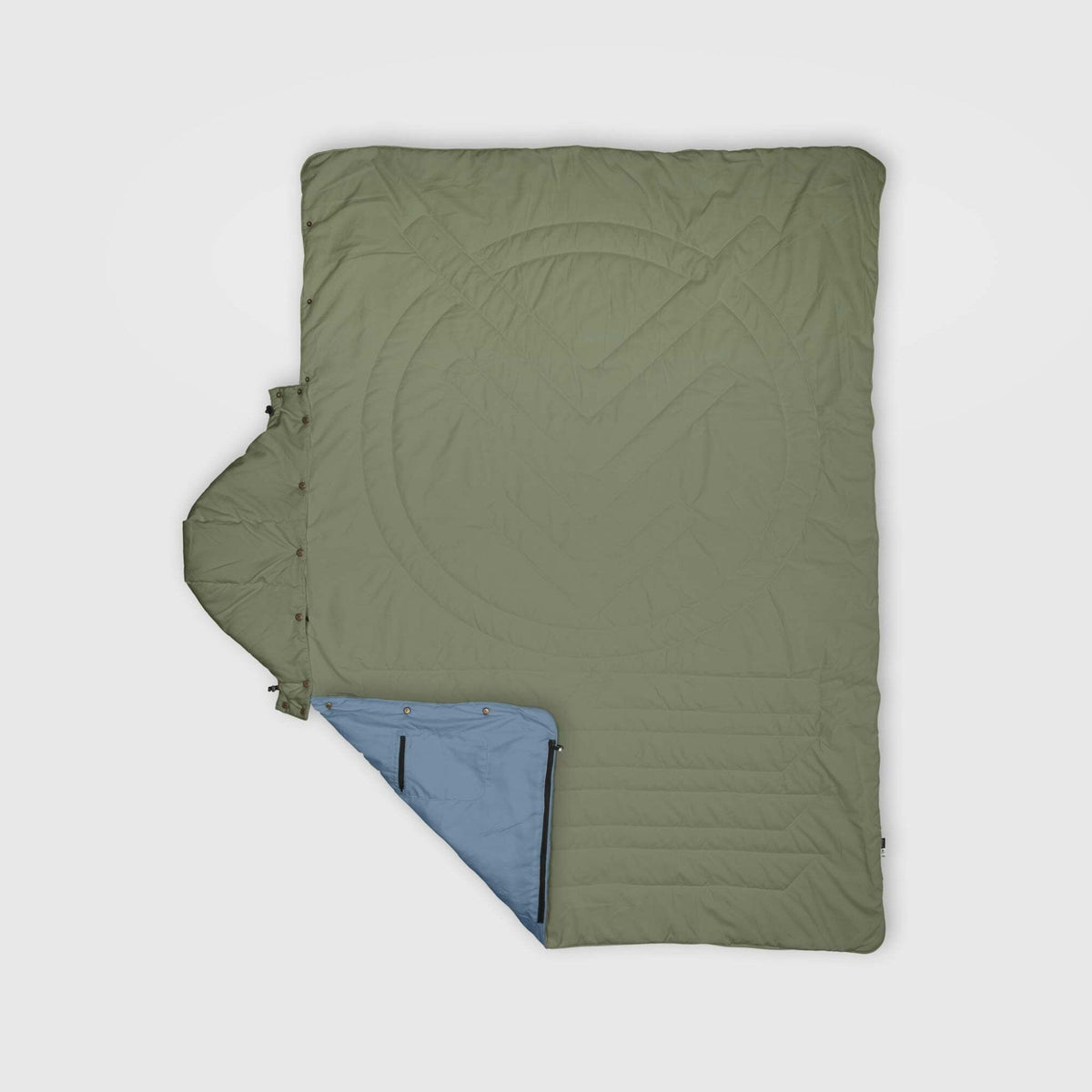 VOITED Recycled Ripstop Travel Blanket - Olive/Mountain Spring Blankets VOITED