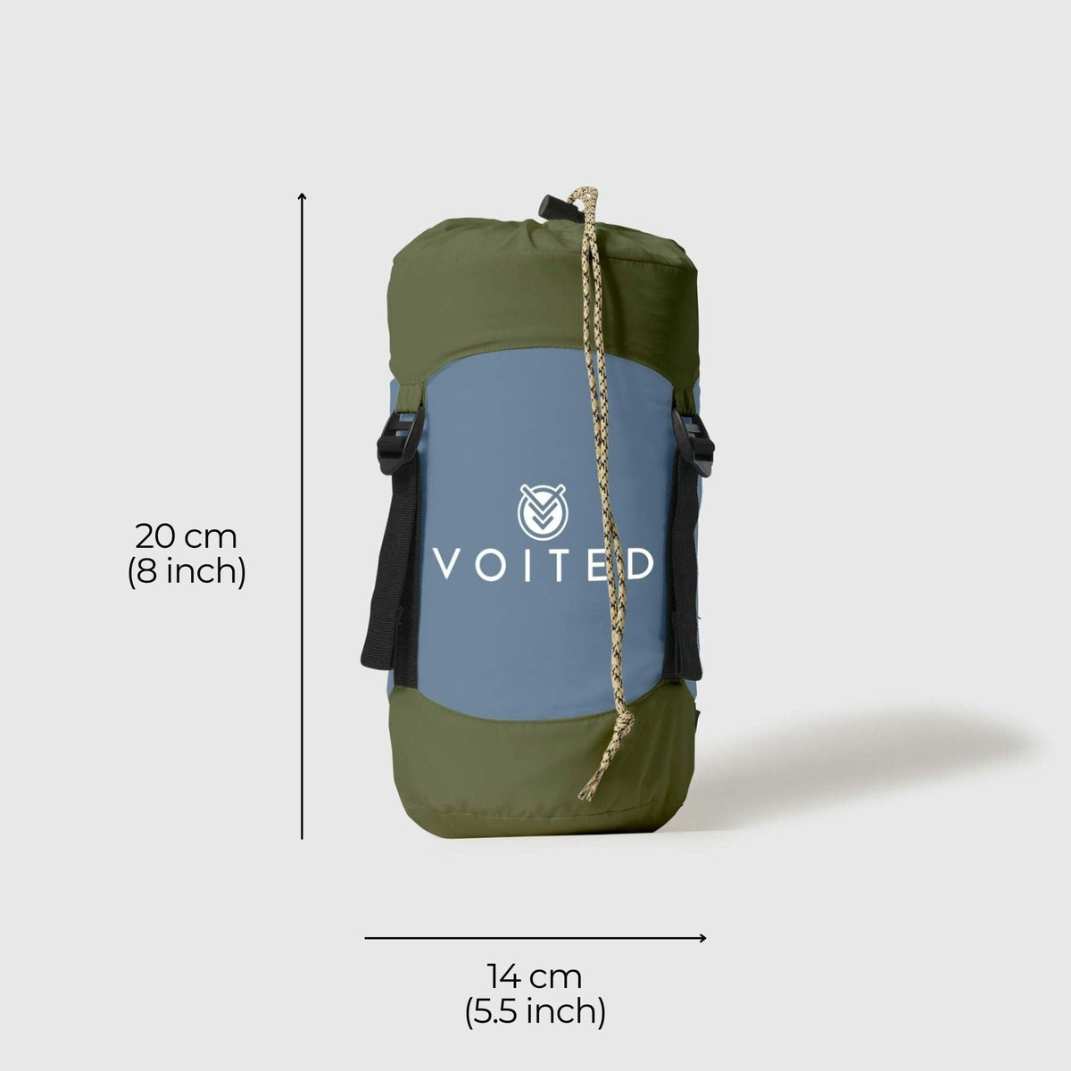 VOITED Recycled Ripstop Travel Blanket - Olive/Mountain Spring Blankets VOITED