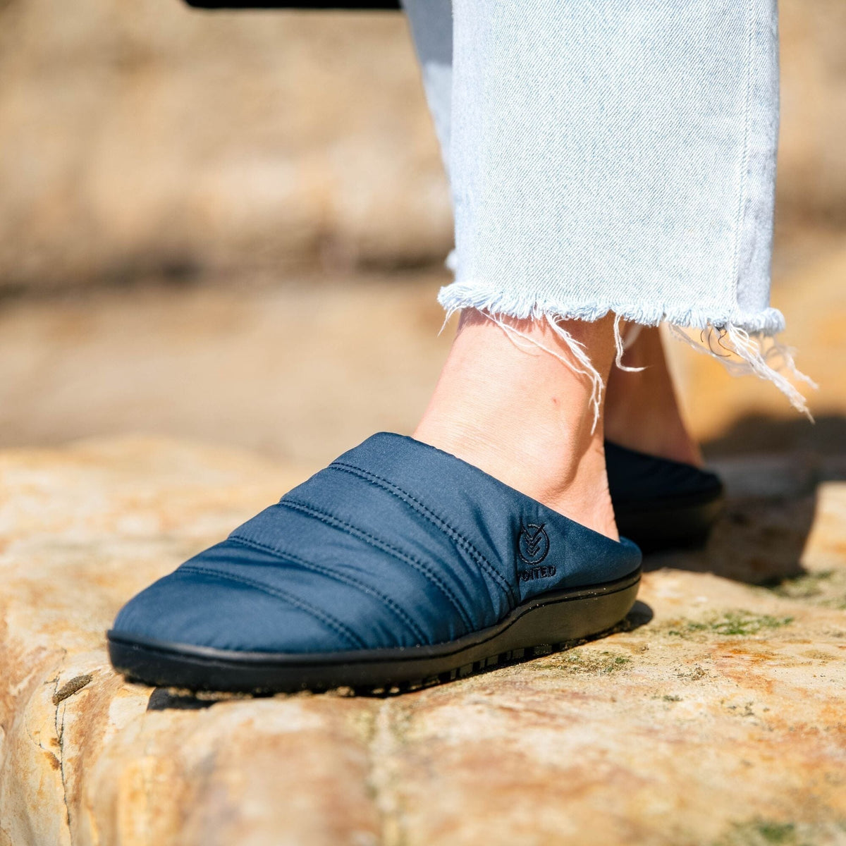 VOITED Soul Slipper - Lightweight, Indoor/Outdoor Camping Slippers - Ocean Navy Footwear VOITED