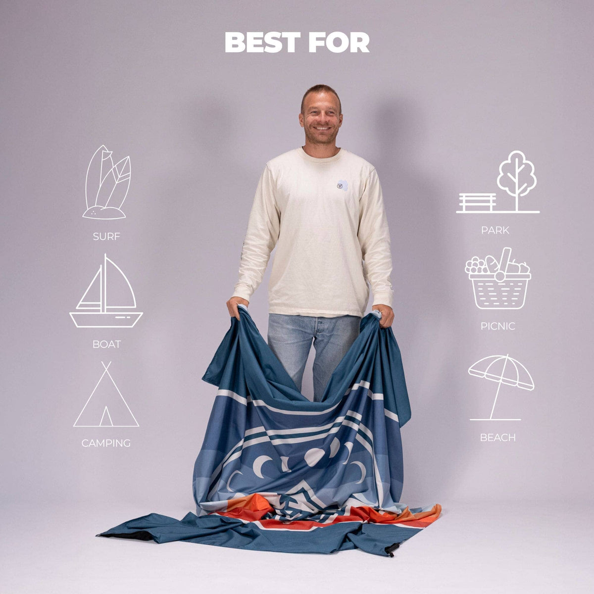 VOITED Sandfree Beach Sheet - Camp Vibes Two Accessories VOITED