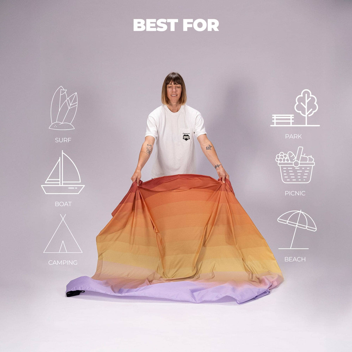 VOITED Sandfree Beach Sheet - Golden Drift Accessories VOITED