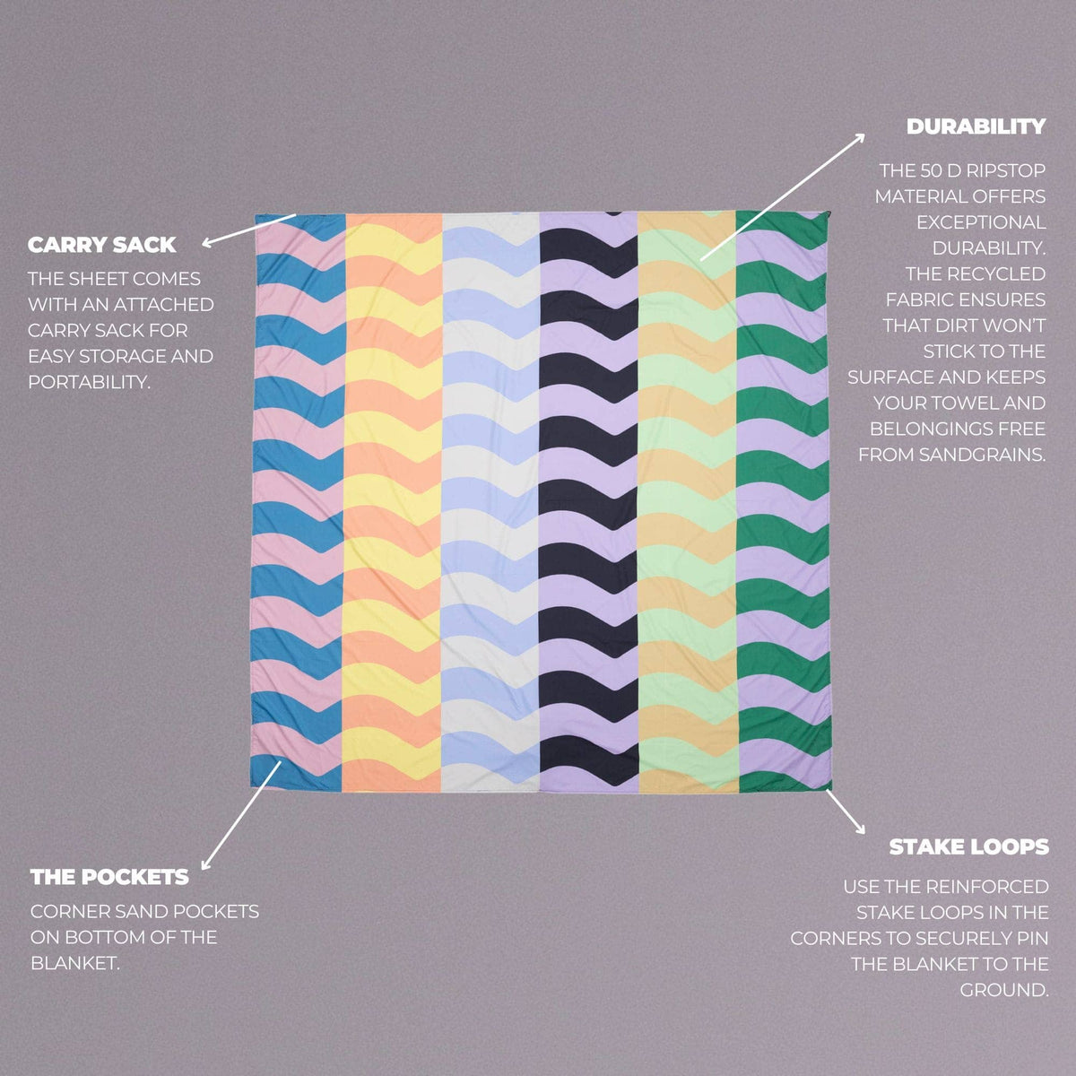 VOITED Sandfree Beach Sheet - Seacrest Accessories VOITED