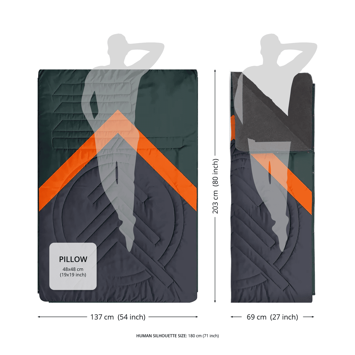 VOITED Fleece Outdoor Camping Blanket - Camp Vibes Powder Blankets VOITED