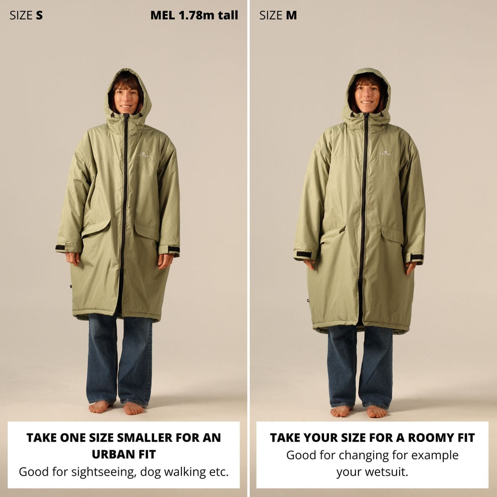 VOITED 3e editie Outdoor Omkleedjas & Drycoat voor surfen, kamperen, vanlife & wildzwemmen - Olive