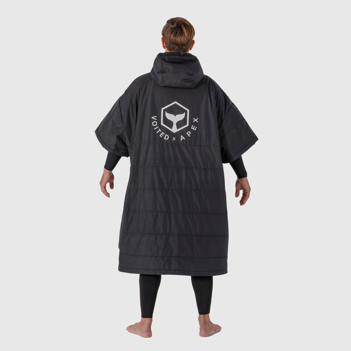 VOITED Outdoor Poncho for Surfing, Camping, Vanlife, Sailing & Wild Swimming -Apex Black Changewear VOITED 