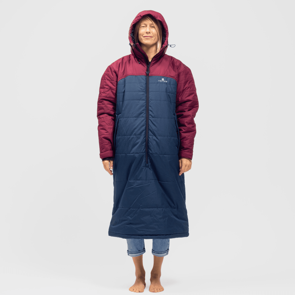 VOITED Premium Slumber Jacket for Camping, Vanlife & Indoor - Cardinal / Navy / Black Blankets VOITED 