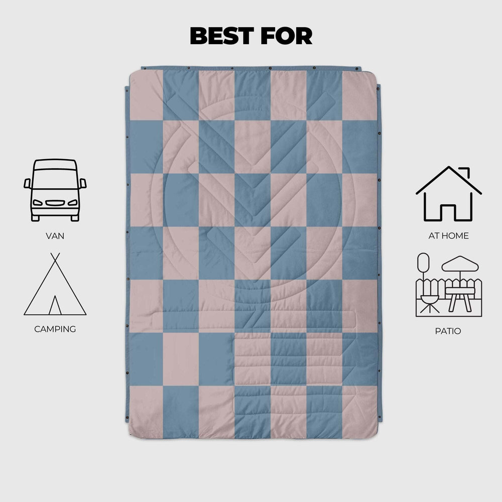 
Couverture de camping VOITED CloudTouch® intérieur/extérieur - Blue Dancer
