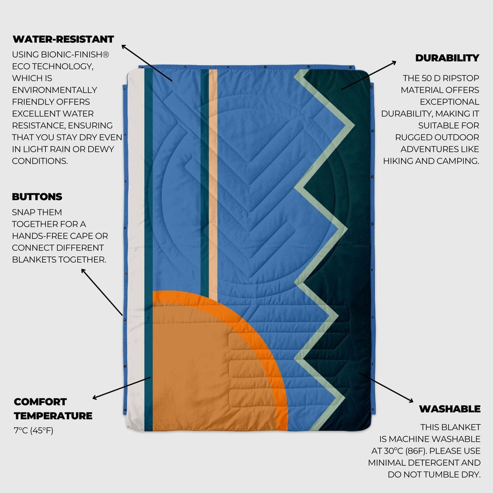 
Couverture de camping VOITED CloudTouch® intérieur/extérieur - Blue Hour
