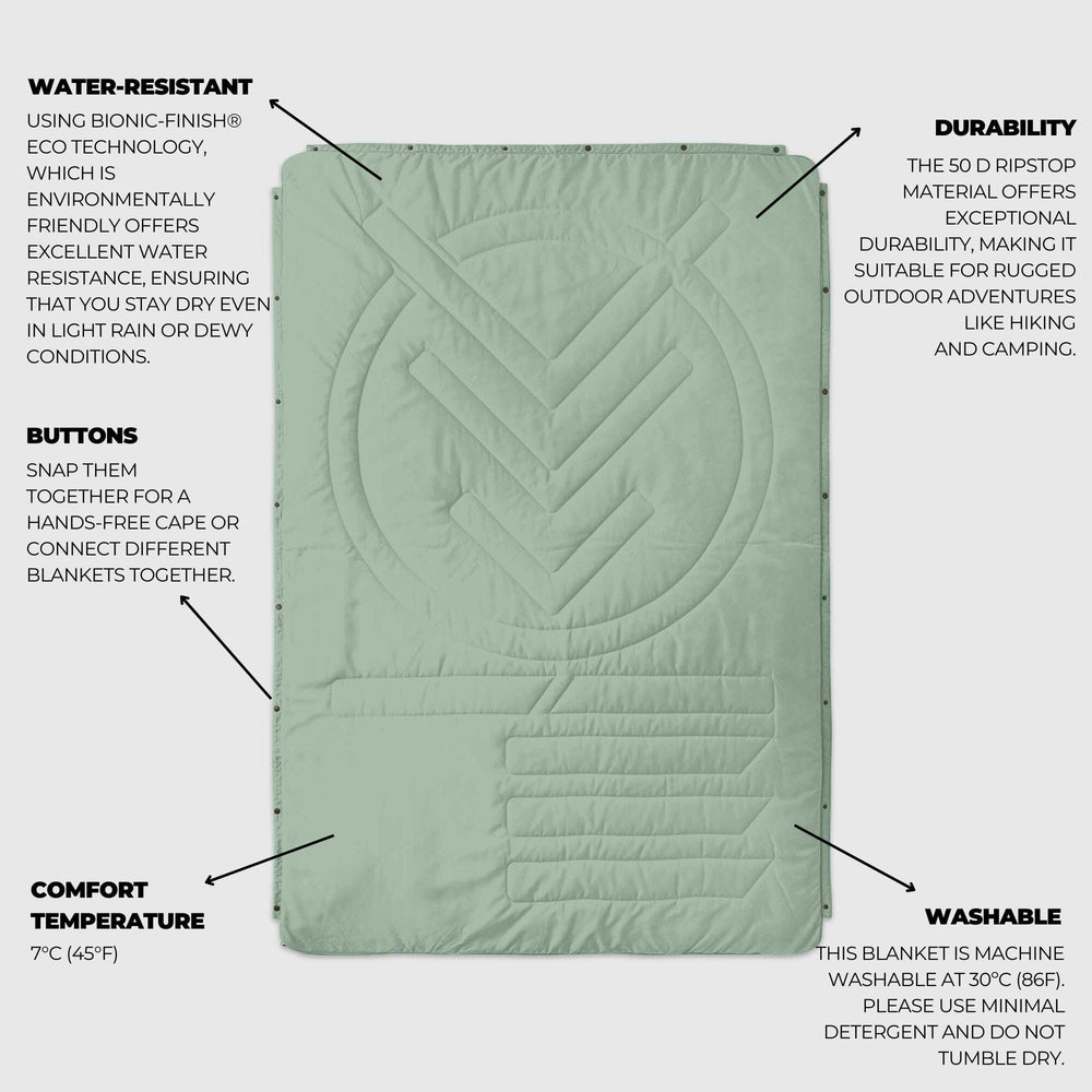
Couverture de camping VOITED CloudTouch® intérieur/extérieur - Vert Camée
