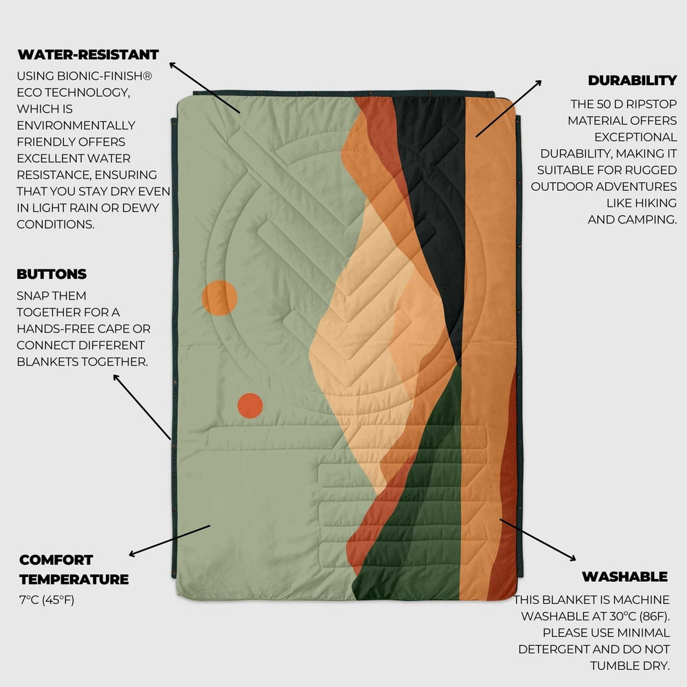 
Couverture de camping VOITED CloudTouch® intérieur/extérieur - Jasper / Vert Arbre
