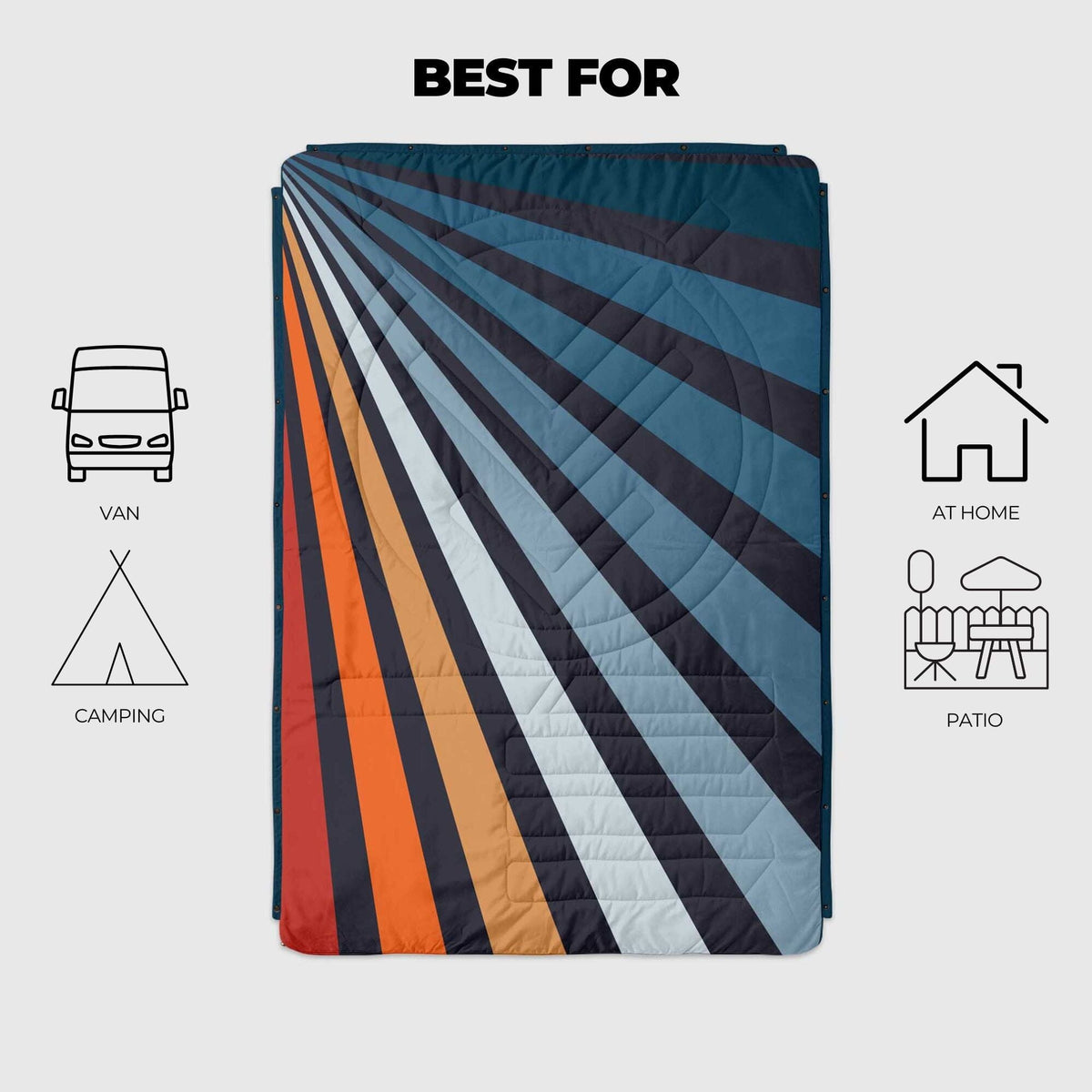 VOITED CloudTouch® Indoor/Outdoor Camping Blanket - Vibes Blankets VOITED 