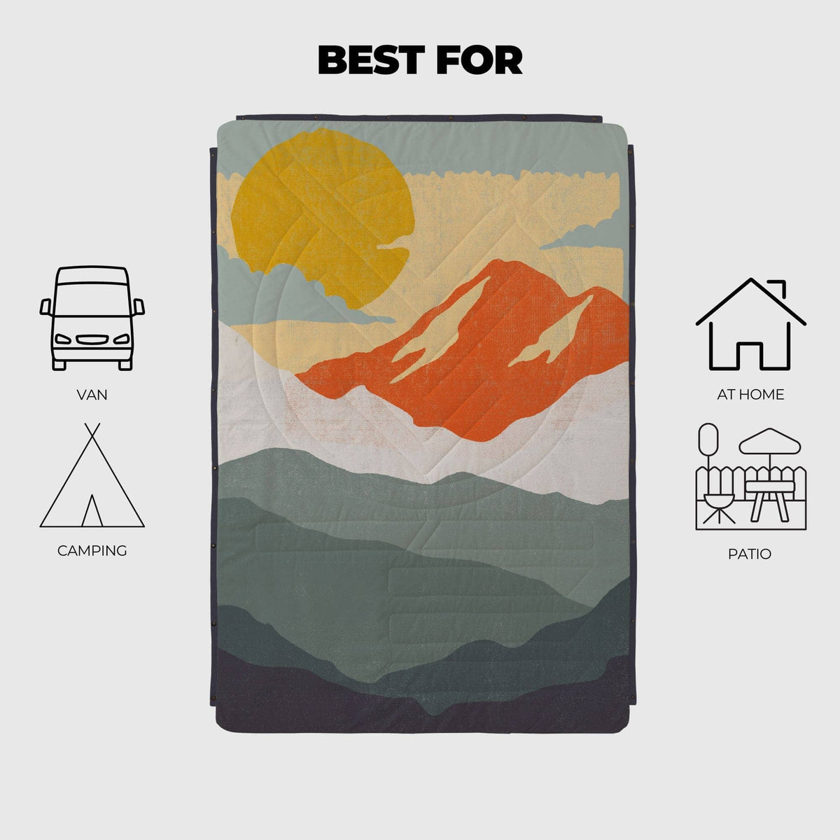 VOITED CloudTouch® Indoor/Outdoor Camping Blanket - Nomadnext Blankets VOITED 