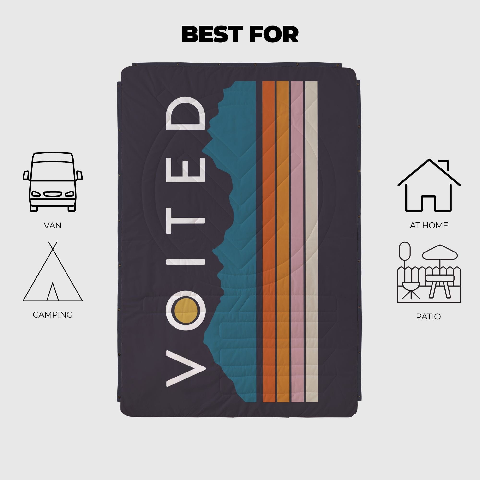 VOITED Stay cosy Anywhere: Versatile Warm Blankets - Peaks