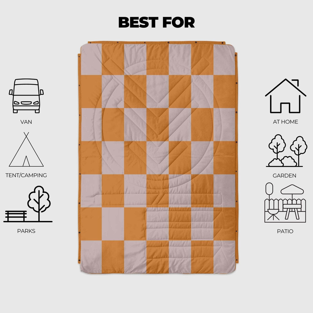 VOITED Fleece Outdoor Camping Blanket - Suns Out
