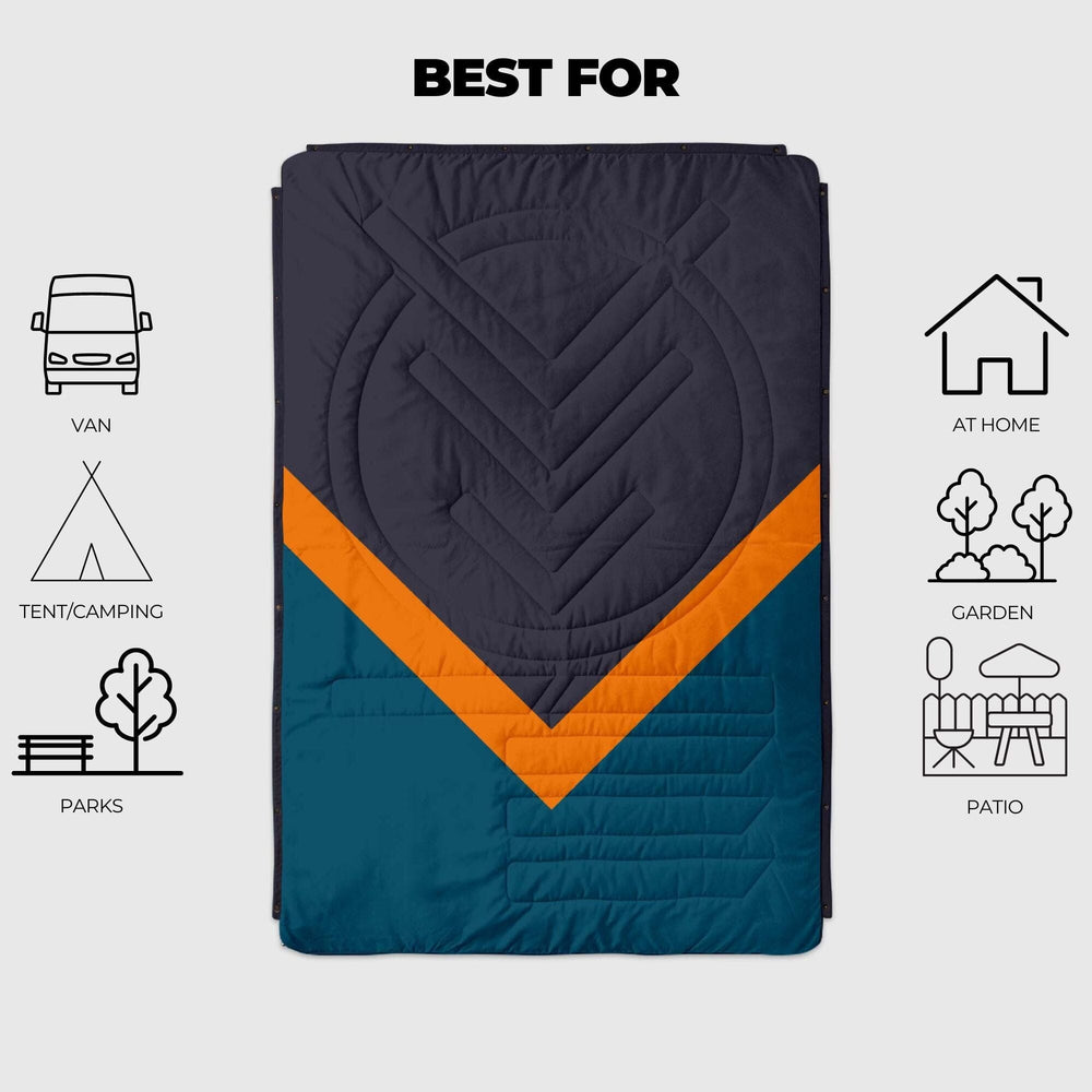 VOITED Fleece Outdoor Camping Blanket - Down Under