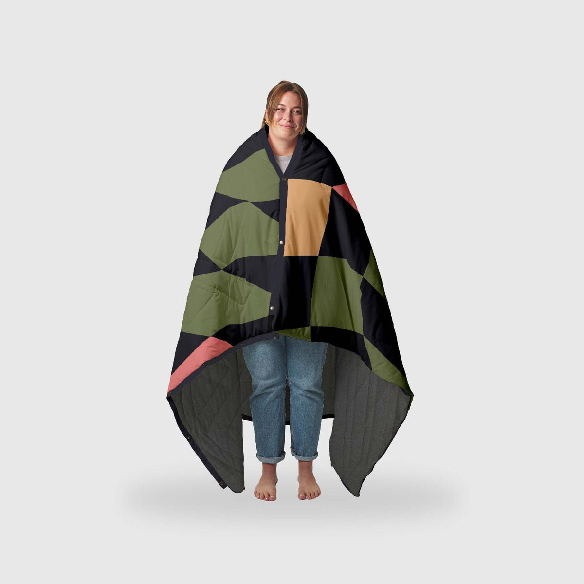 VOITED Fleece Outdoor Camping Blanket - Wavecheck Blankets VOITED 