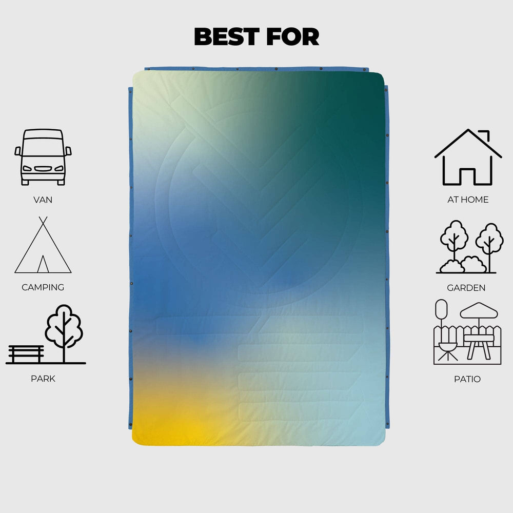 VOITED Fleece Outdoor Campingdeken - Sea Mist