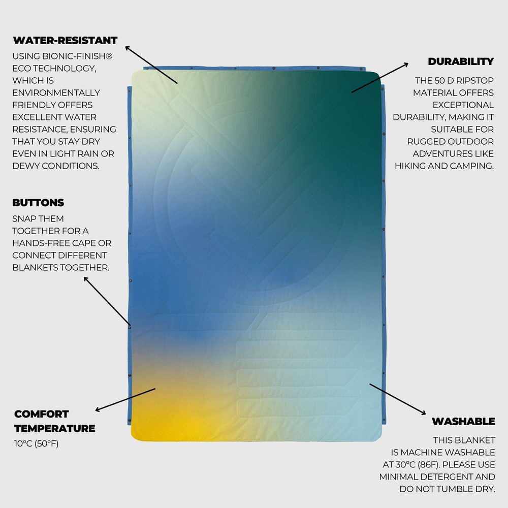 VOITED Fleece Outdoor Campingdeken - Sea Mist