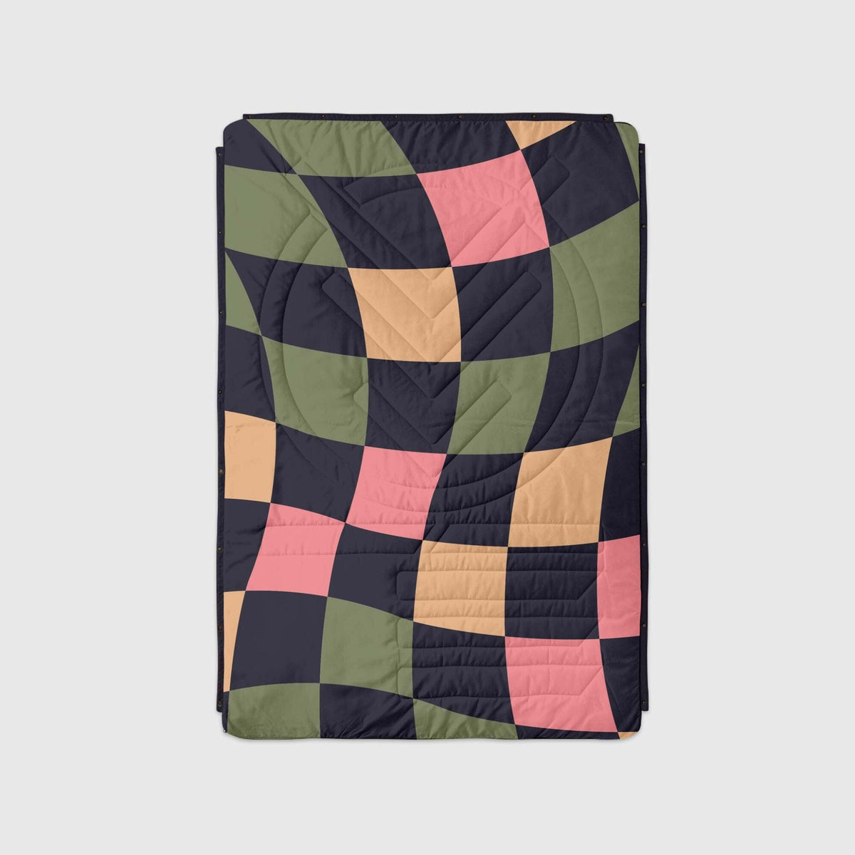 VOITED Mini Traveler Cream Indoor / Outdoor Camping Blanket - Wavecheck Blankets VOITED 