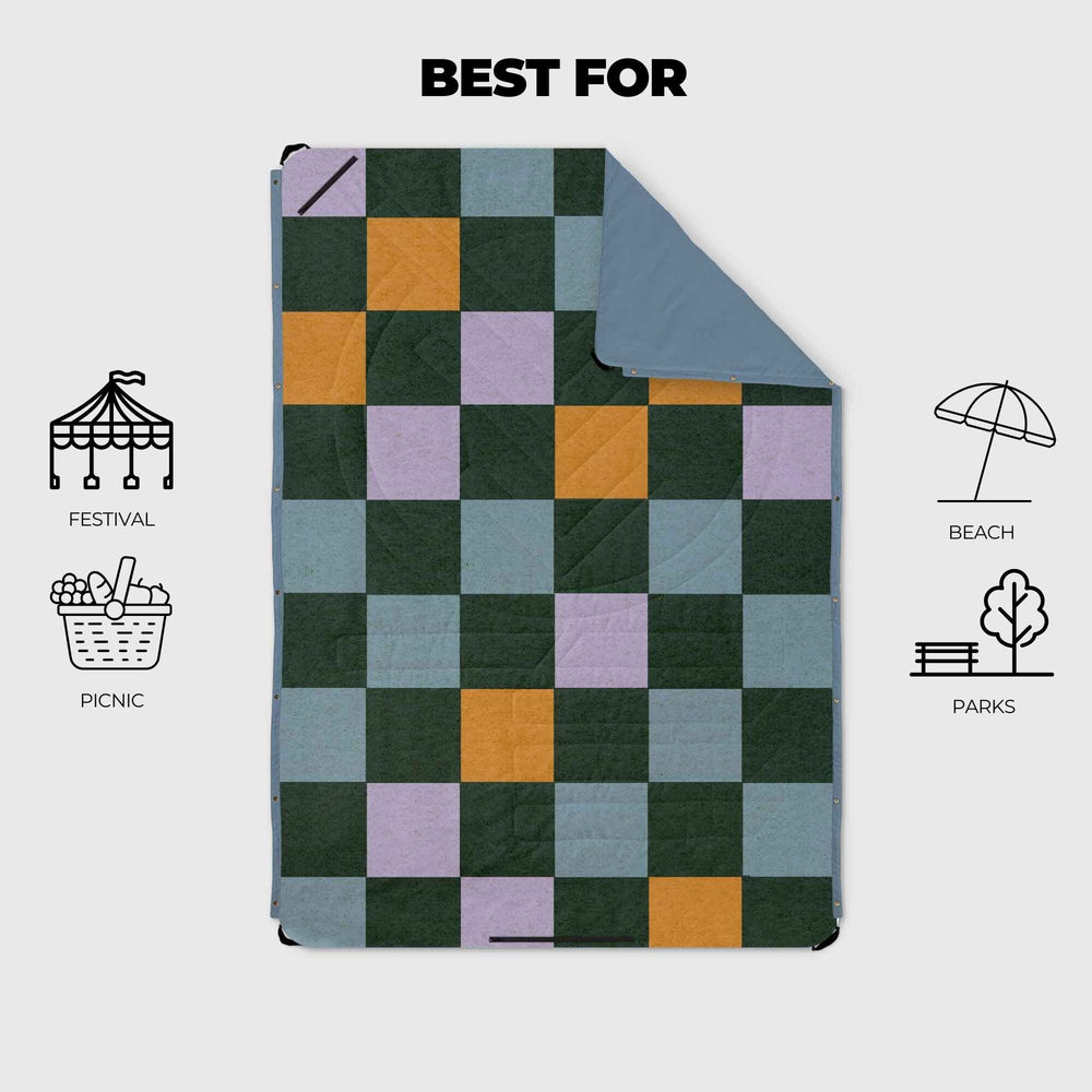 VOITED Compact Picnic & Beach Blanket  - Cheeckers