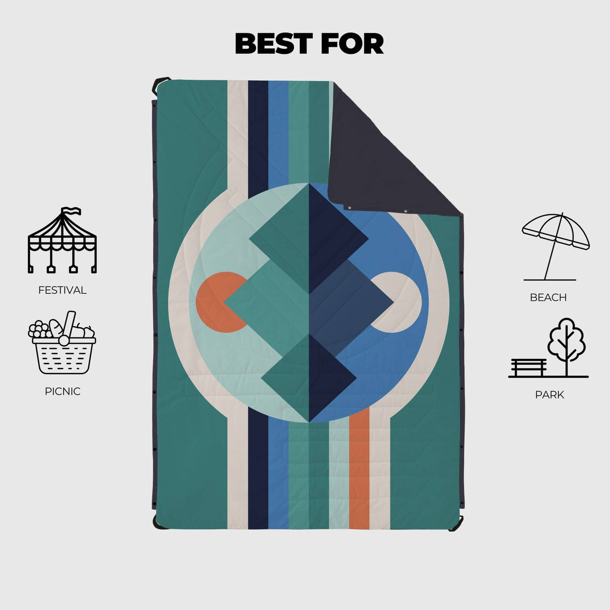 VOITED Compact Picnic & Beach Blanket - Luna Creek Blankets VOITED 