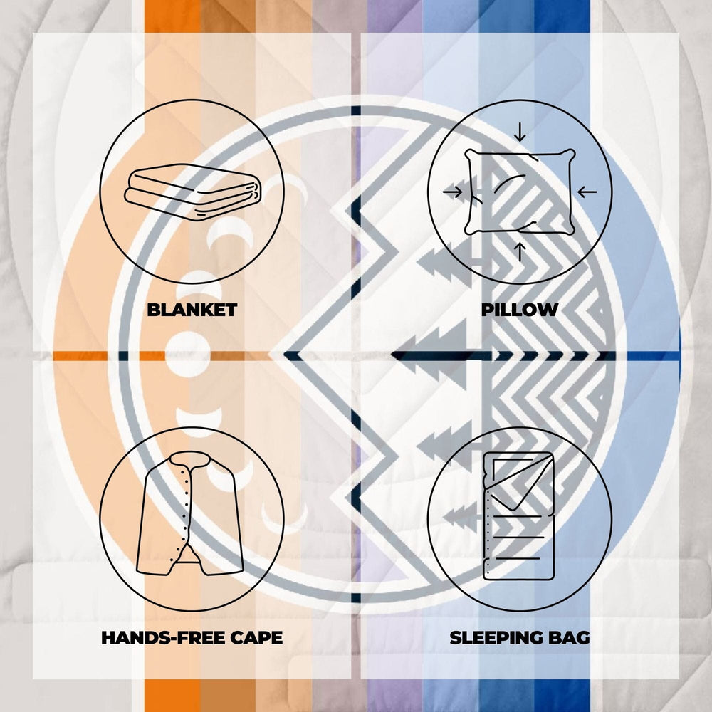 VOITED Recycled Ripstop Outdoor Camping Blanket - Camp Vibes Powder/Lavender