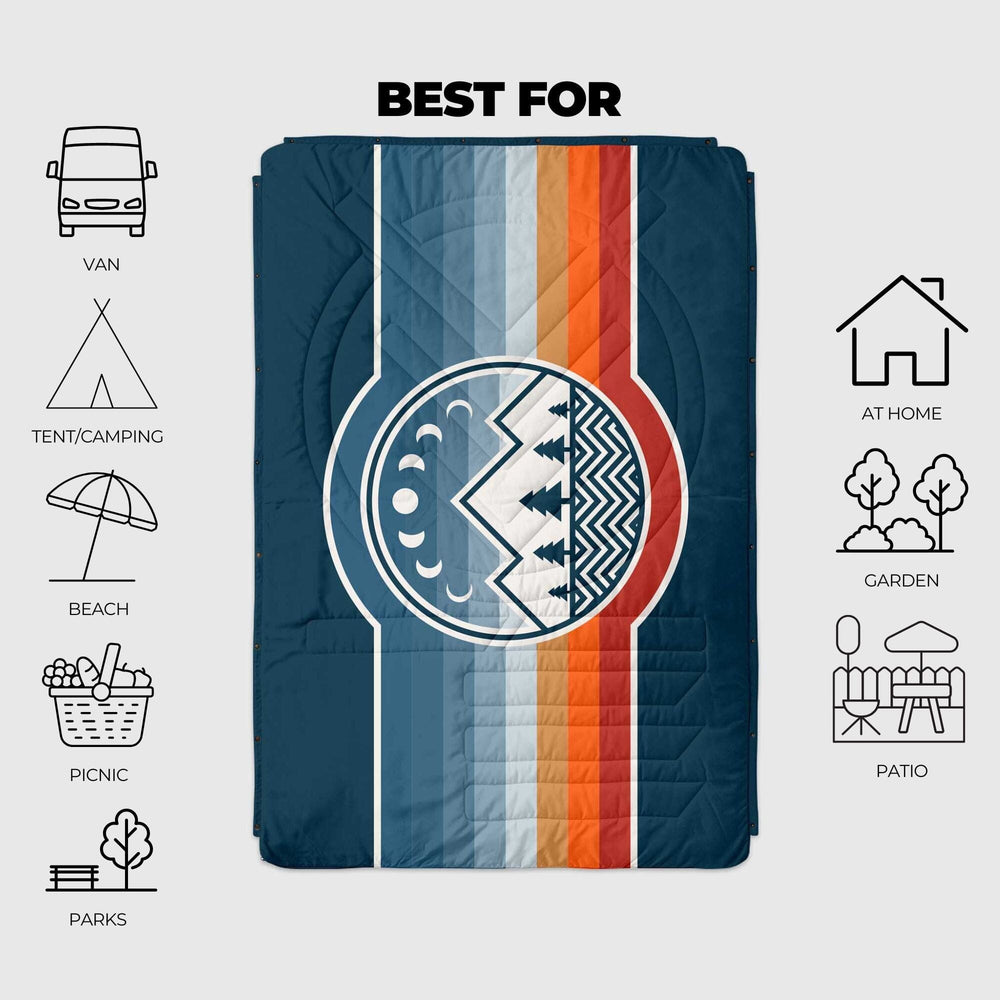 
VOITED Couverture de camping extérieure en Ripstop recyclé - Camp Vibes Two
