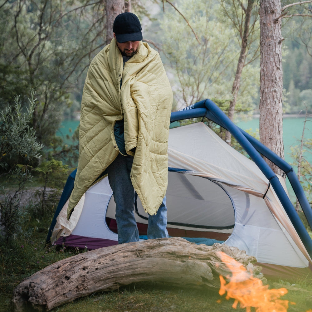 
VOITED Couverture de camping extérieure en Ripstop recyclé - Green Gabels / Dusty Sand
