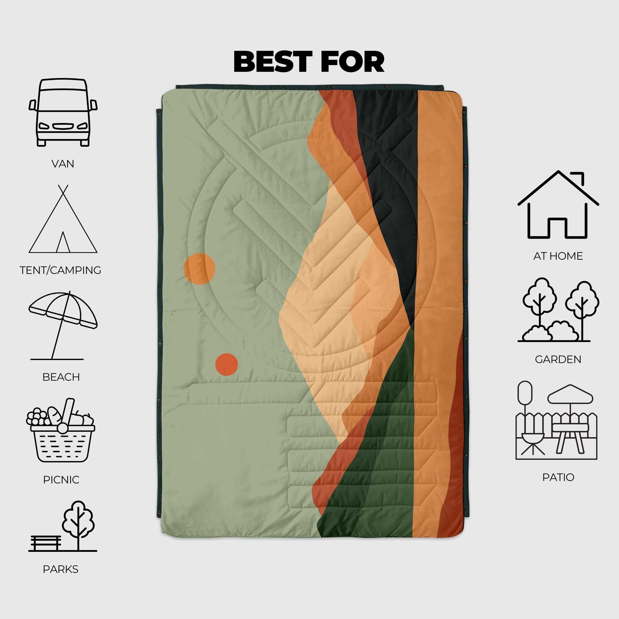 VOITED Insulated, Recycled & Versatile Outdoor Throw Blanket