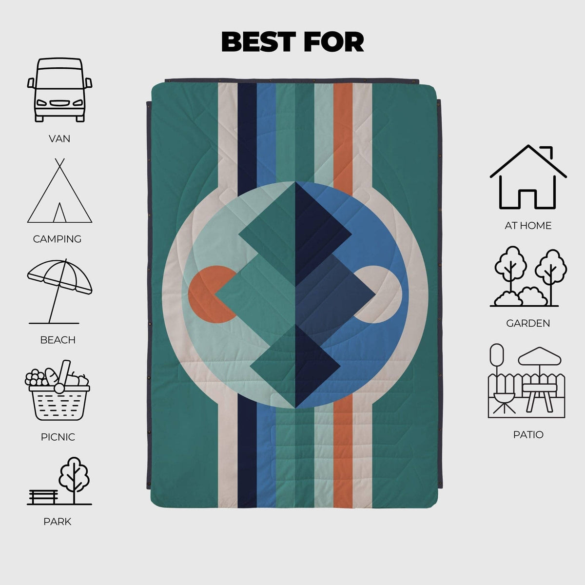 VOITED Recycled Ripstop Outdoor Camping Blanket - Luna Creek Blankets VOITED 