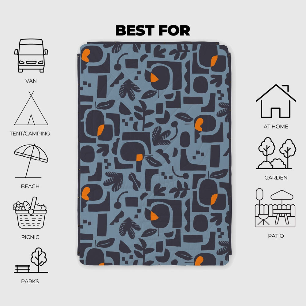 
VOITED Couverture de camping extérieure en Ripstop recyclé - Lush Garden/Graphite

