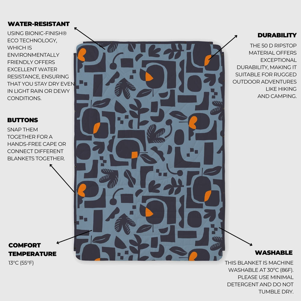 
VOITED Couverture de camping extérieure en Ripstop recyclé - Lush Garden/Graphite
