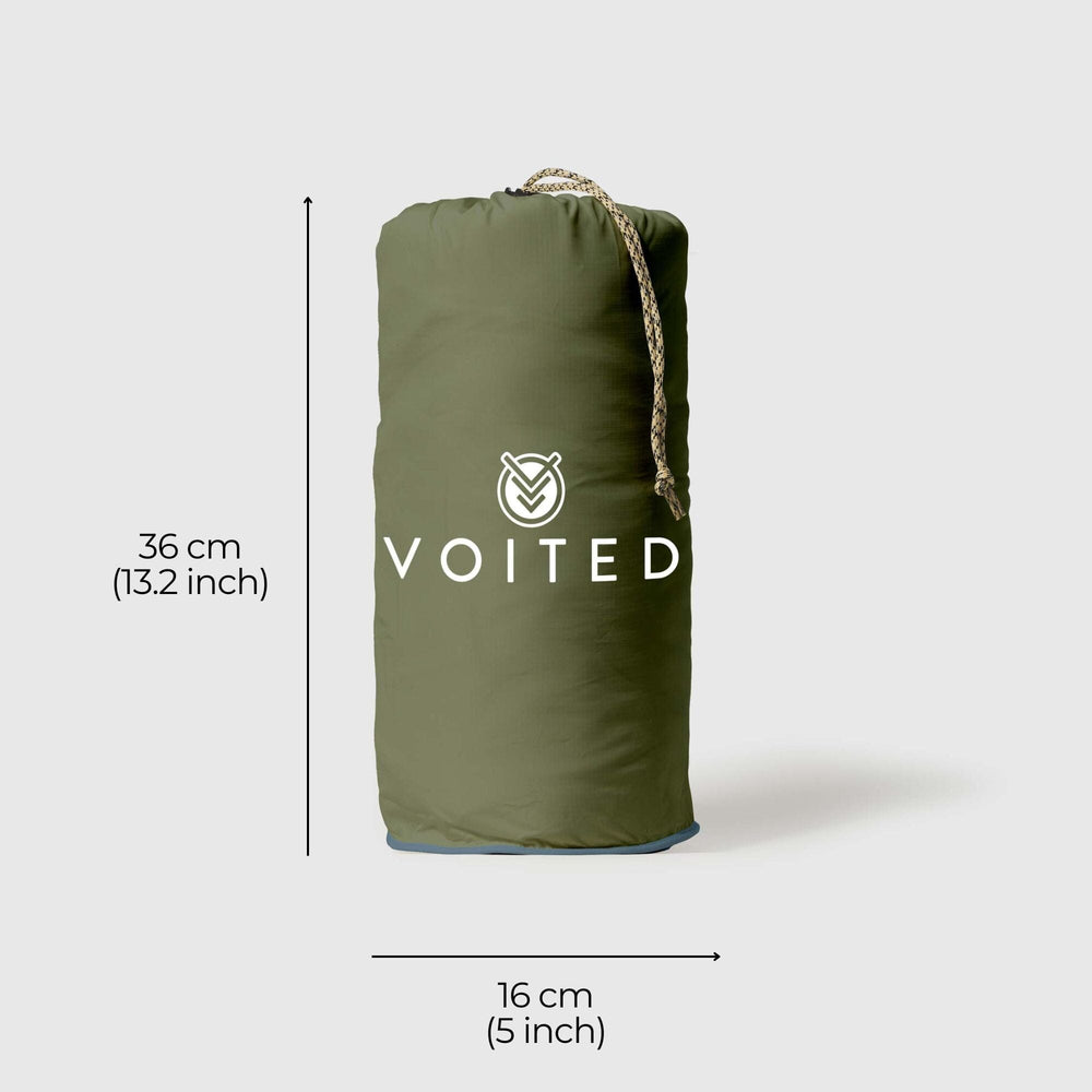 
VOITED Couverture de camping extérieure en Ripstop recyclé - Olive/Mountain Spring

