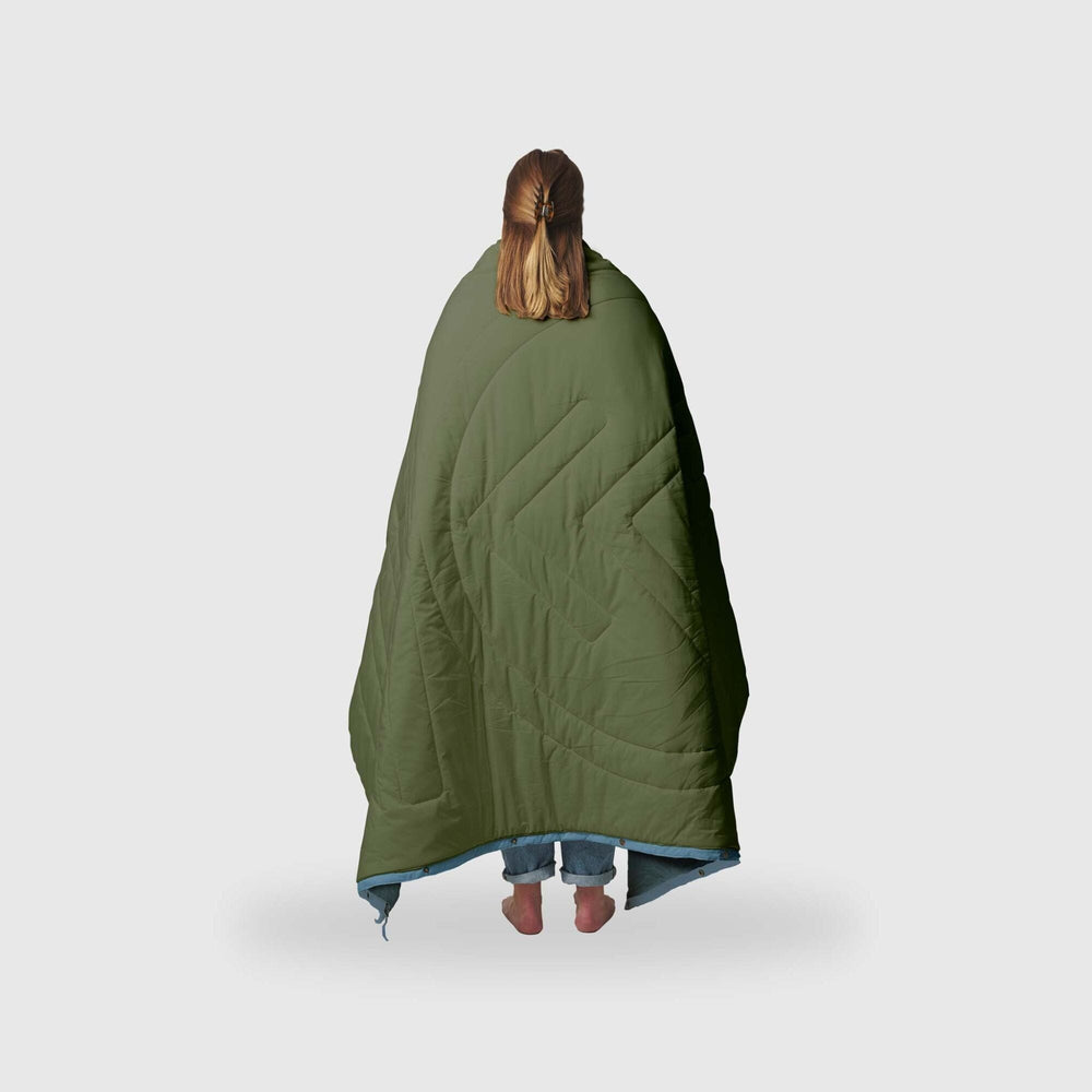 
VOITED Couverture de camping extérieure en Ripstop recyclé - Olive/Mountain Spring
