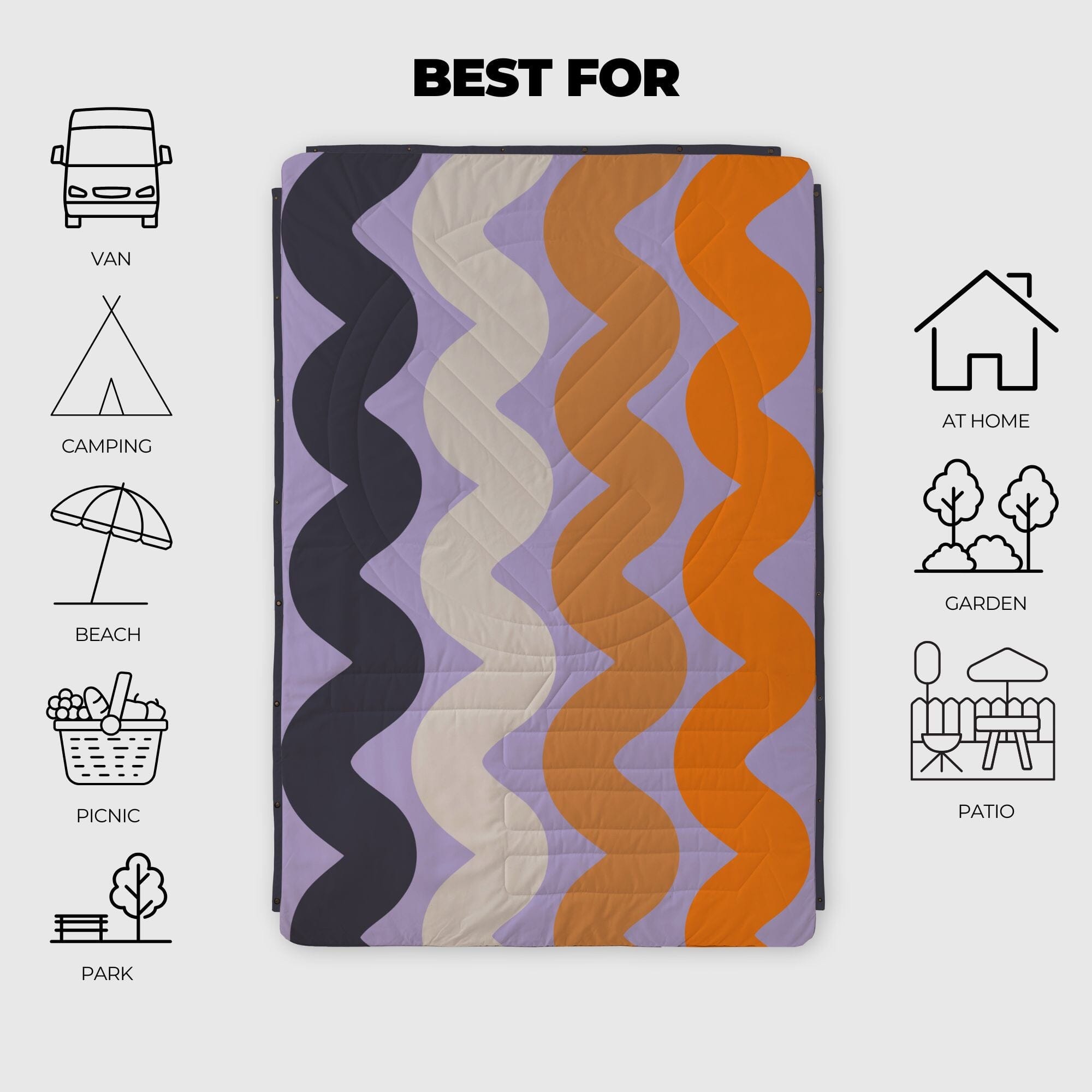 VOITED Insulated, Recycled & Versatile Outdoor Throw Blanket