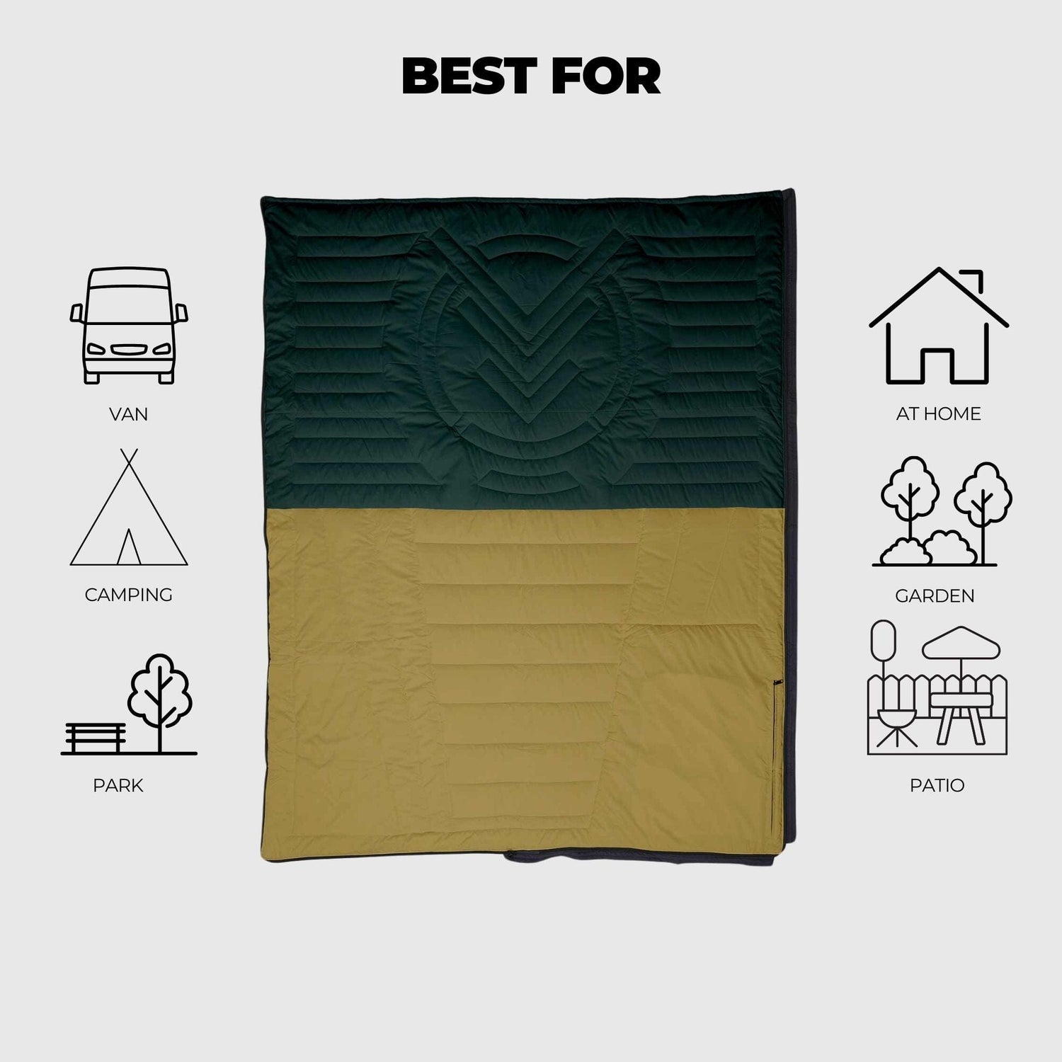 voited schlafsack VOITED Slumber Zip Sack Blanket - Green Gables