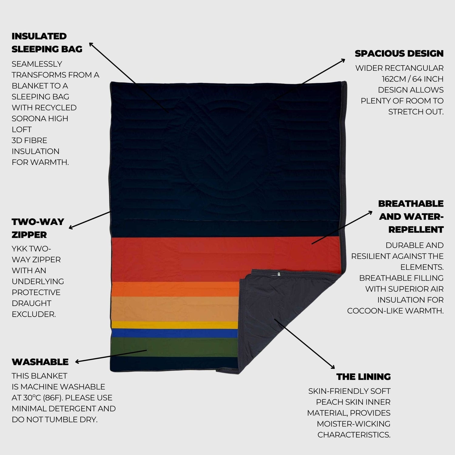 voited schlafsack VOITED Slumber Zip Sack Blanket - Origin