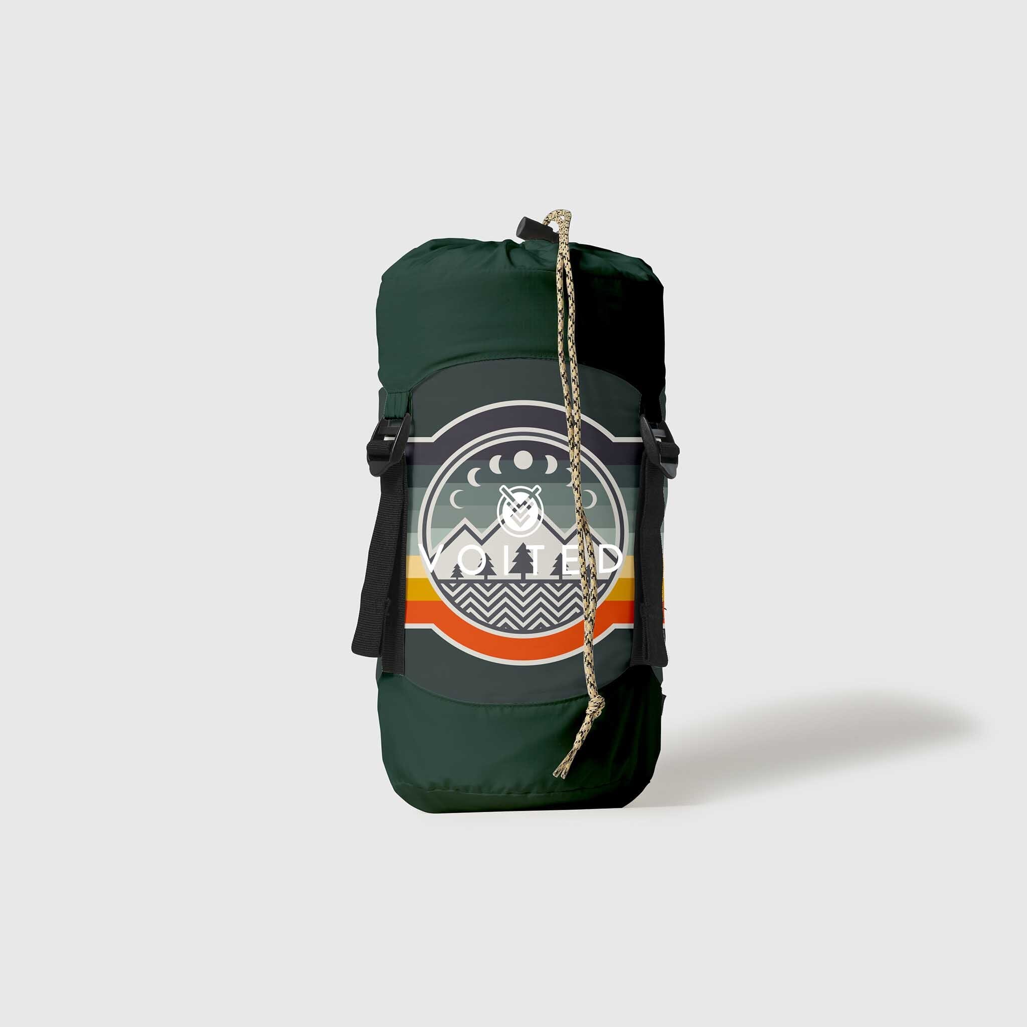 VOITED Compact Versatile Travel Blanket with Hoodie Camp Vibes Greengabel VOITED EU