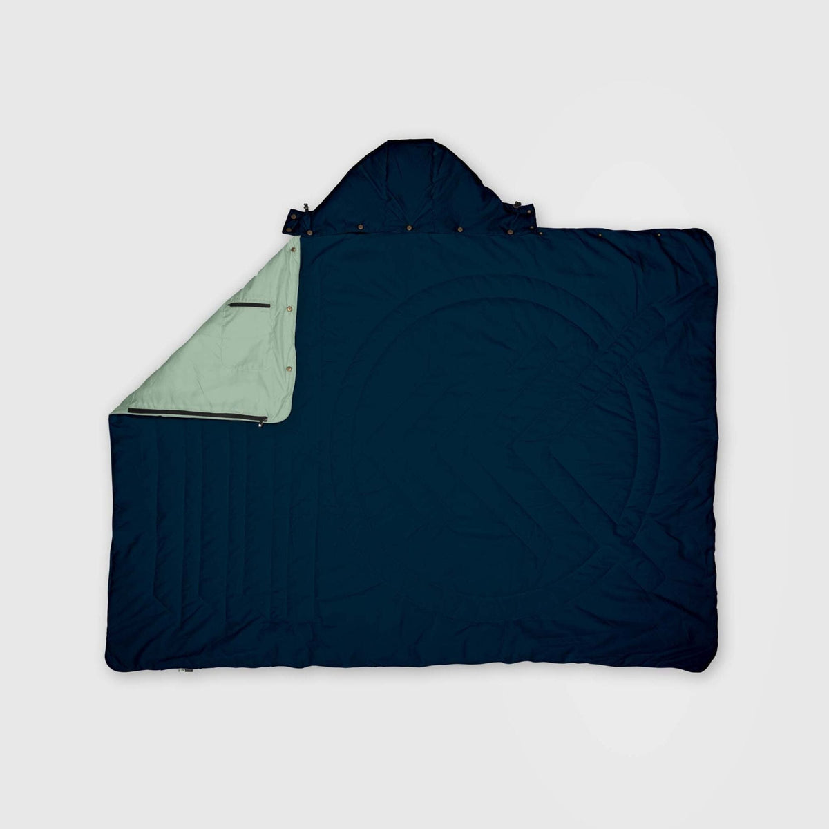 VOITED Recycled Ripstop Travel Blanket - Ocean Navy/Cameo Green Blankets VOITED 