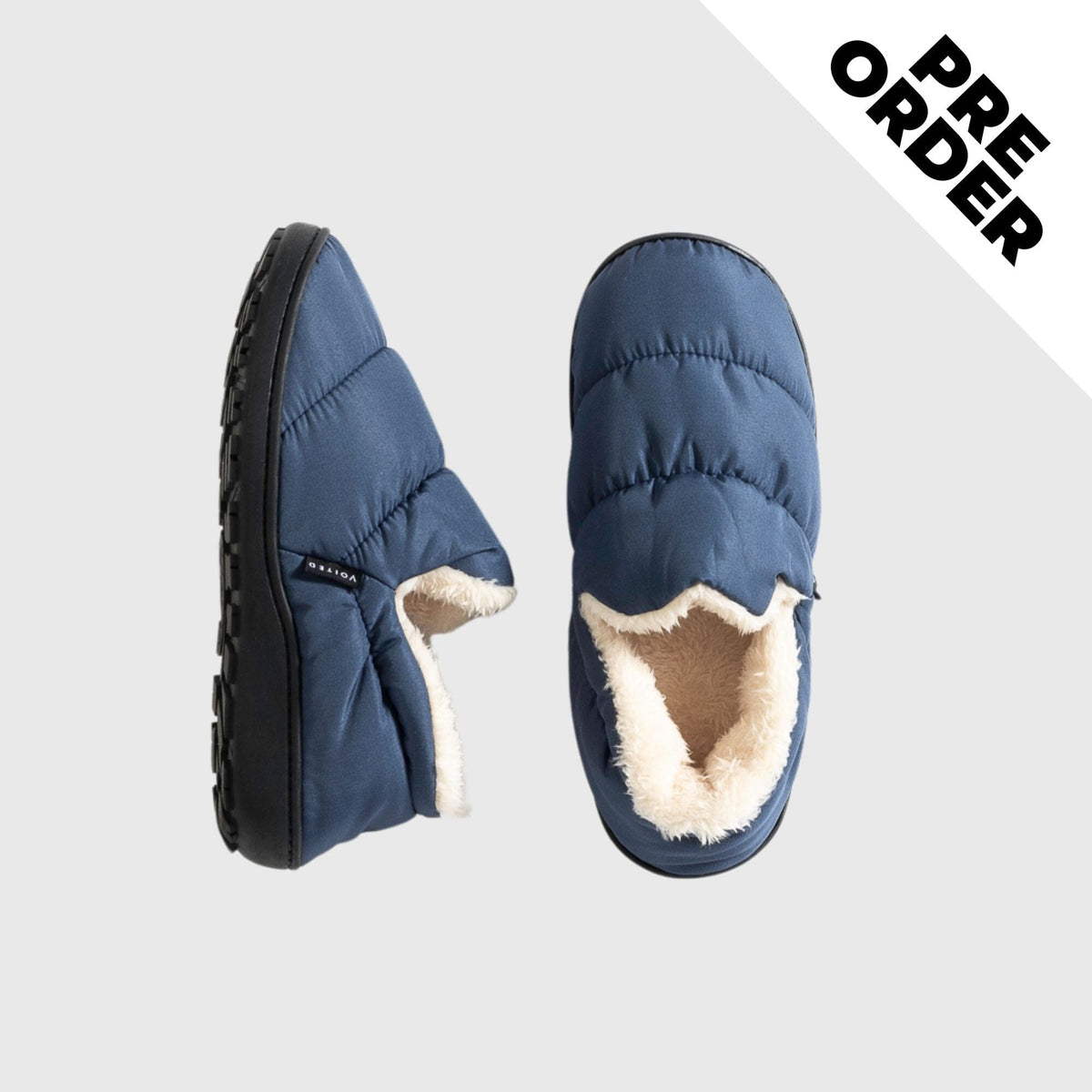 VOITED CloudTouch® Slippers - Lightweight, Indoor/Outdoor Fleece-Lined Camping Slippers - Ocean Navy Footwear VOITED 