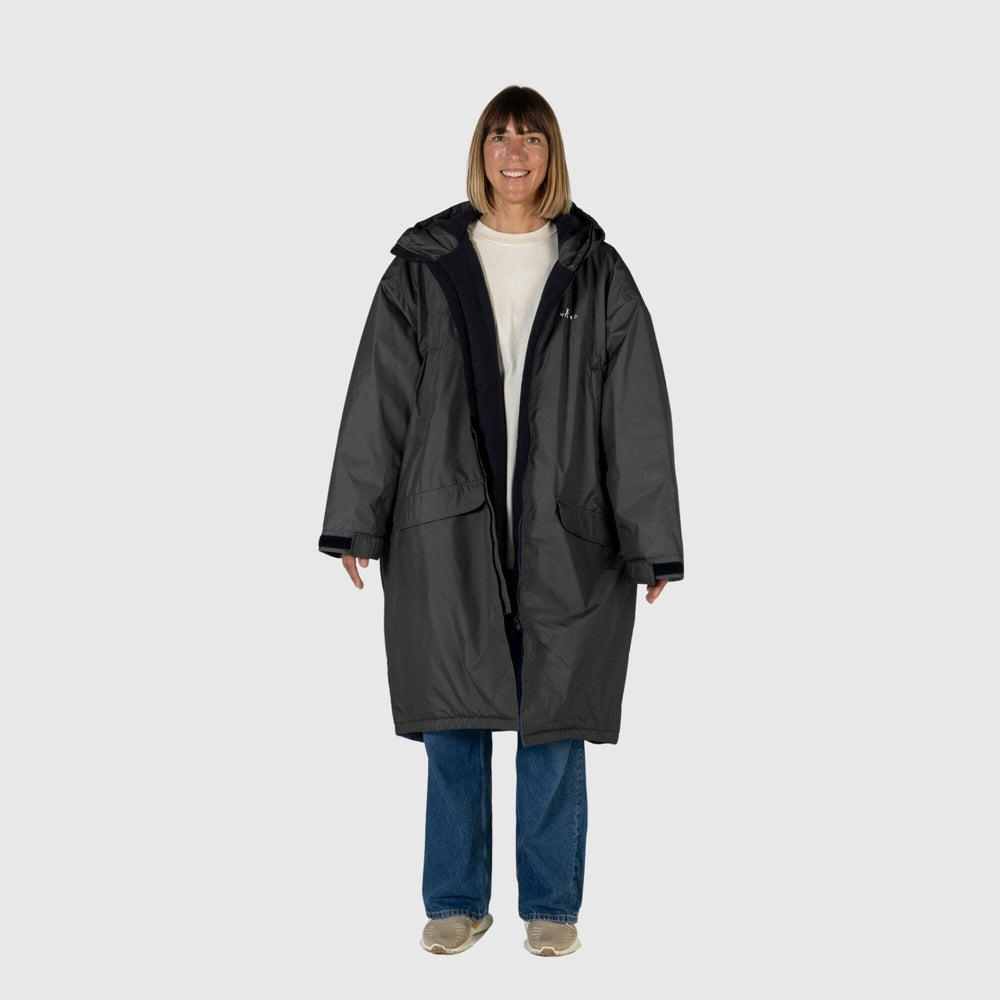 
VOITED 3e Édition Manteau de Changement Extérieur & Drycoat pour le surf, le camping, la vie en van et la nage en eau libre - Noir
