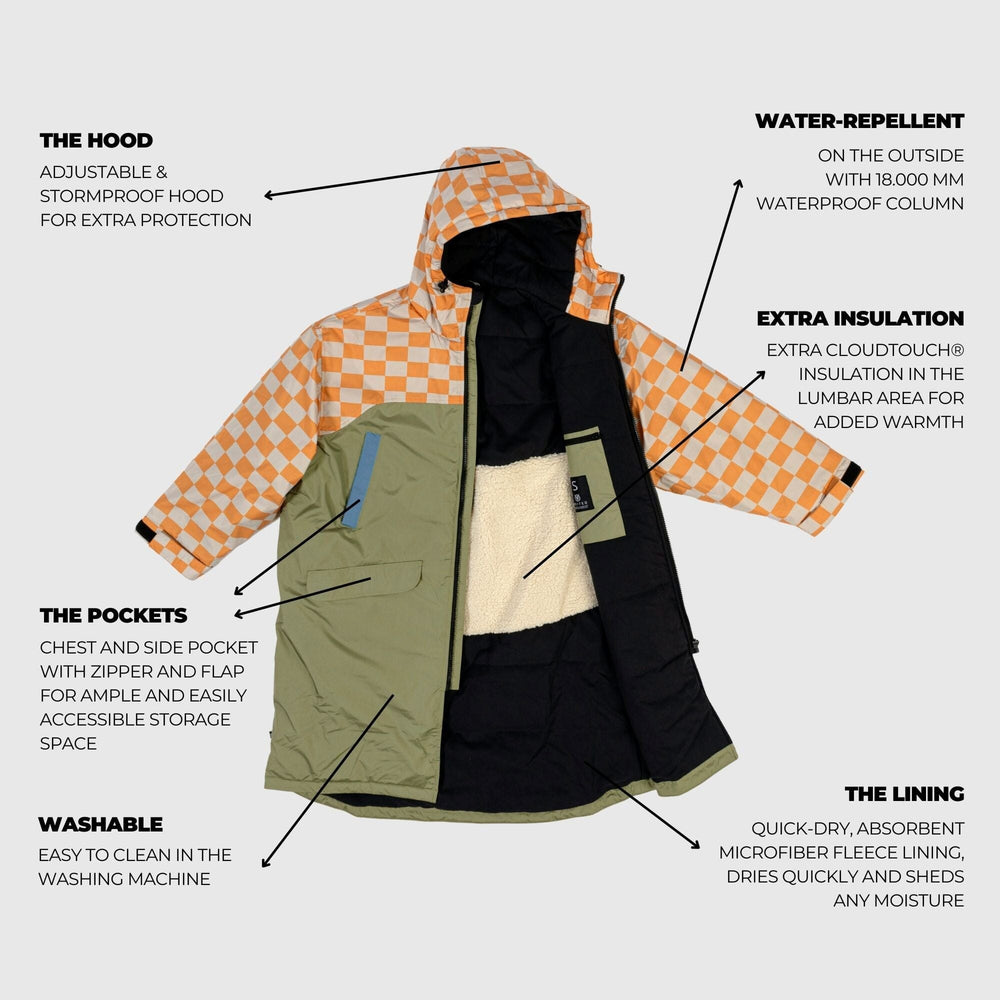 
VOITED 3e Édition Manteau de Changement Extérieur & Drycoat pour le surf, le camping, la vie en van et la baignade en pleine nature - Soleil au rendez-vous
