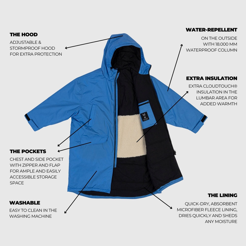 
VOITED 3e Édition Manteau de Changement Extérieur & Drycoat pour le surf, le camping, la vie en van et la nage en eau libre - Waterfall
